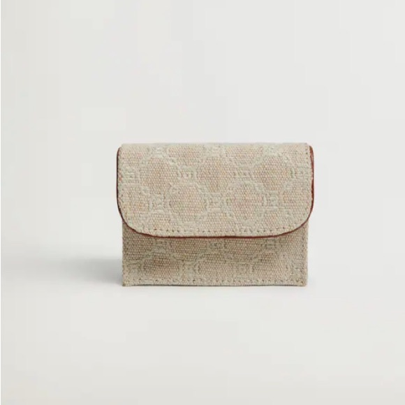 NWT Mango Embroidered Jute Wallet (#63) - Picture 2 of 7